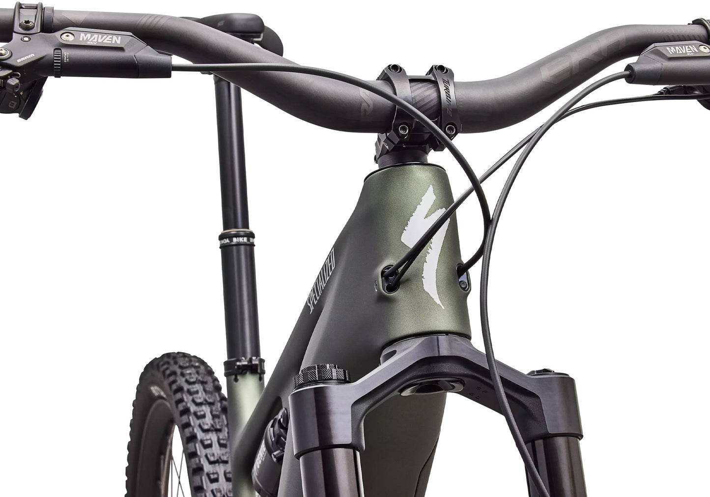 2027 Specialized Turbo Levo 4 Pro Unisex Electric Mountain Bike, Satin Bottle Green/Silver Dust image 6