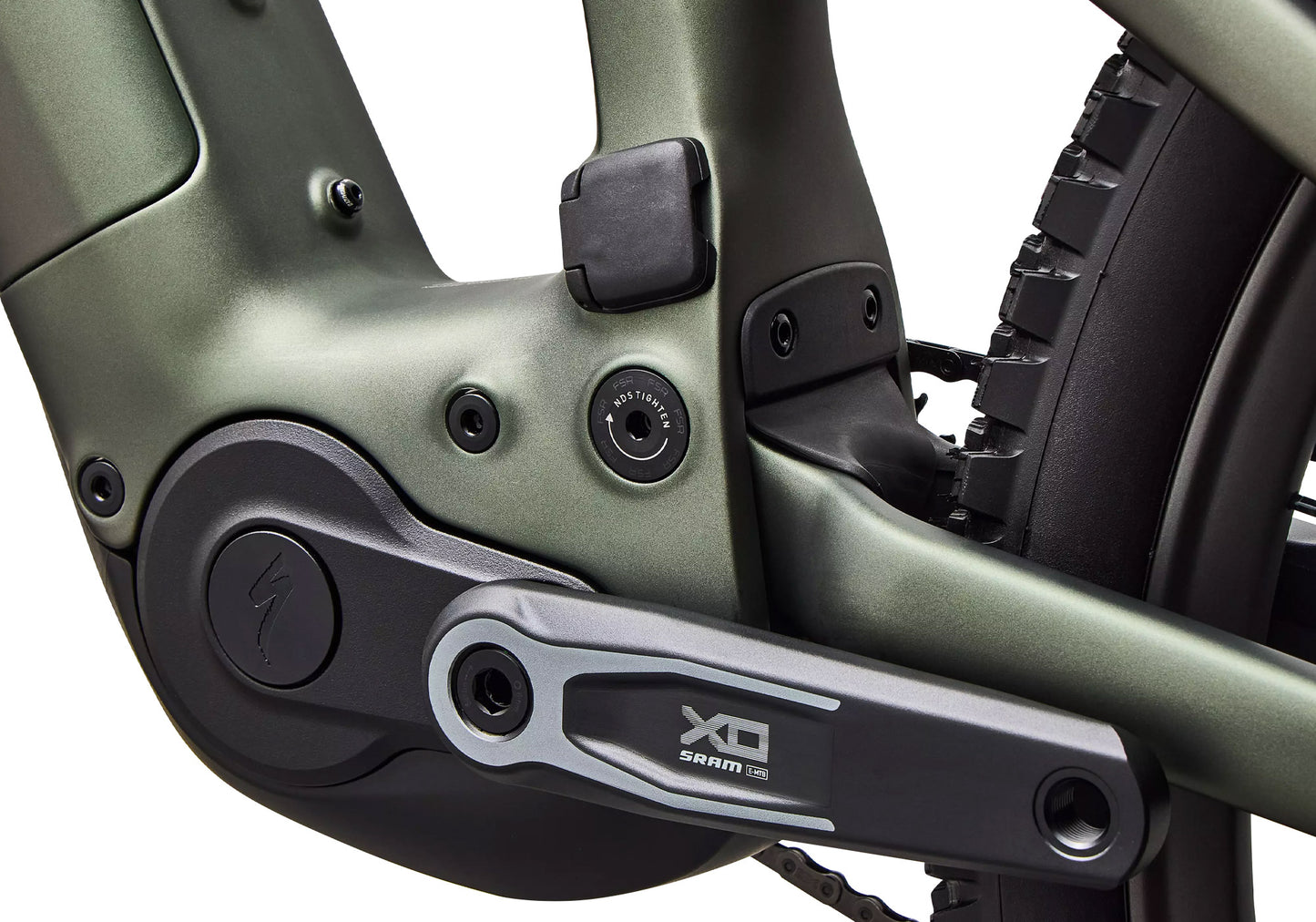 2027 Specialized Turbo Levo 4 Pro Unisex Electric Mountain Bike, Satin Bottle Green/Silver Dust image 5