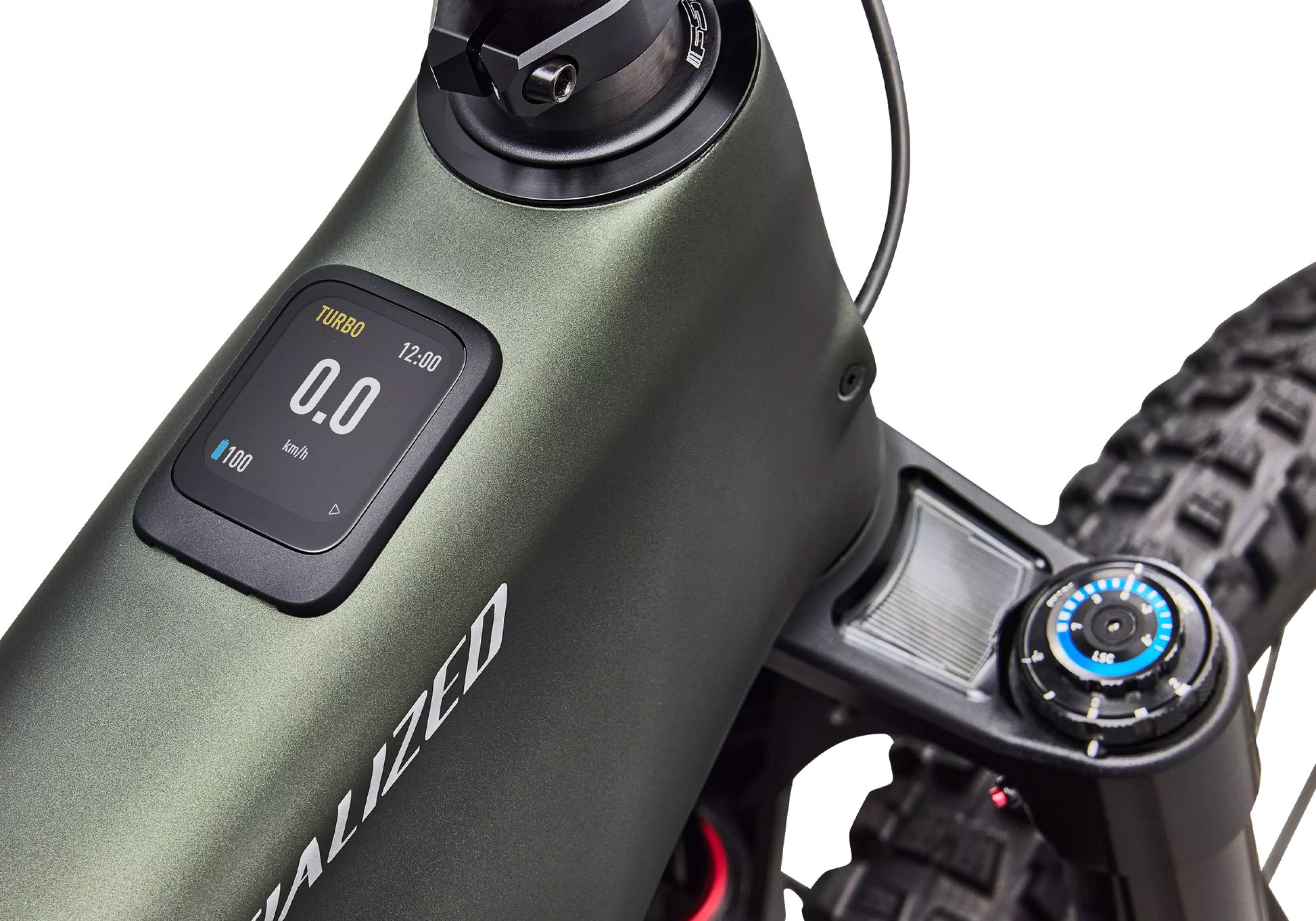 2027 Specialized Turbo Levo 4 Pro Unisex Electric Mountain Bike, Satin Bottle Green/Silver Dust image 4