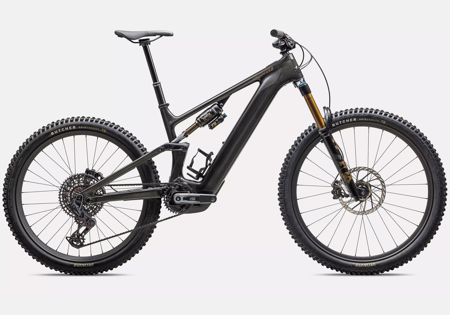 Specialized Turbo Levo 4 Pro Electric Mountain Bike, Gloss Metallic Obsidian side view