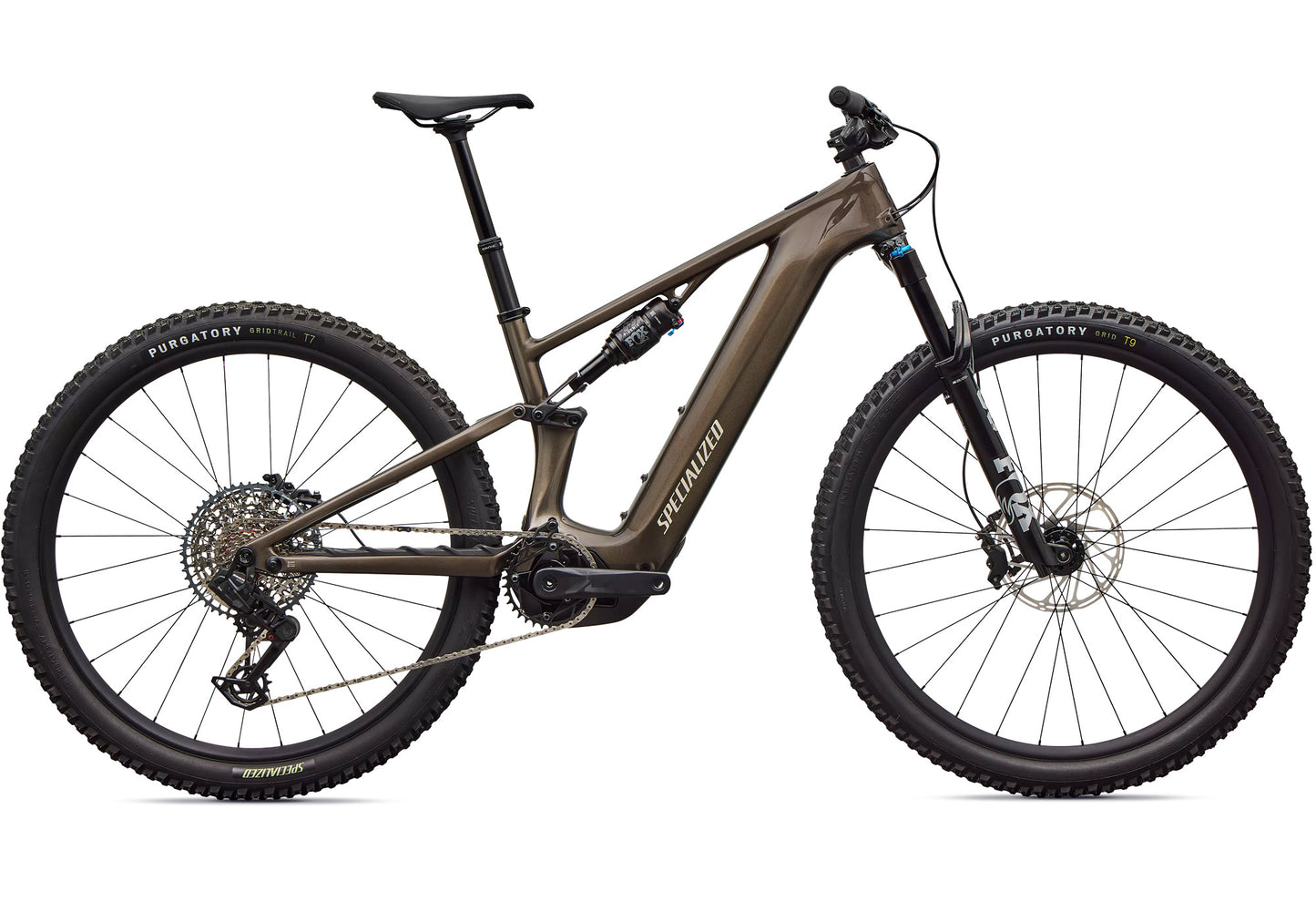 2026 Specialized Turbo Levo R Comp Unisex Electric Mountain Bike, Gloss Gunmetal/White Mountains image 3