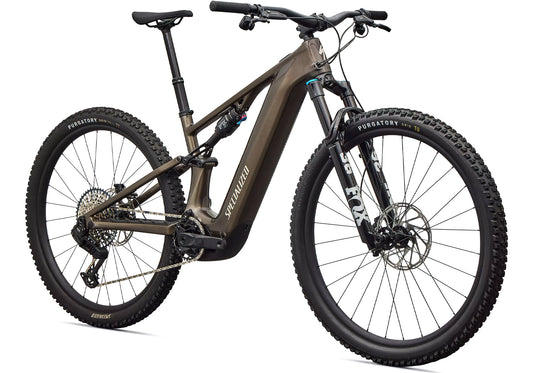 2026 Specialized Turbo Levo R Comp Unisex Electric Mountain Bike, Gloss Gunmetal/White Mountains image 1