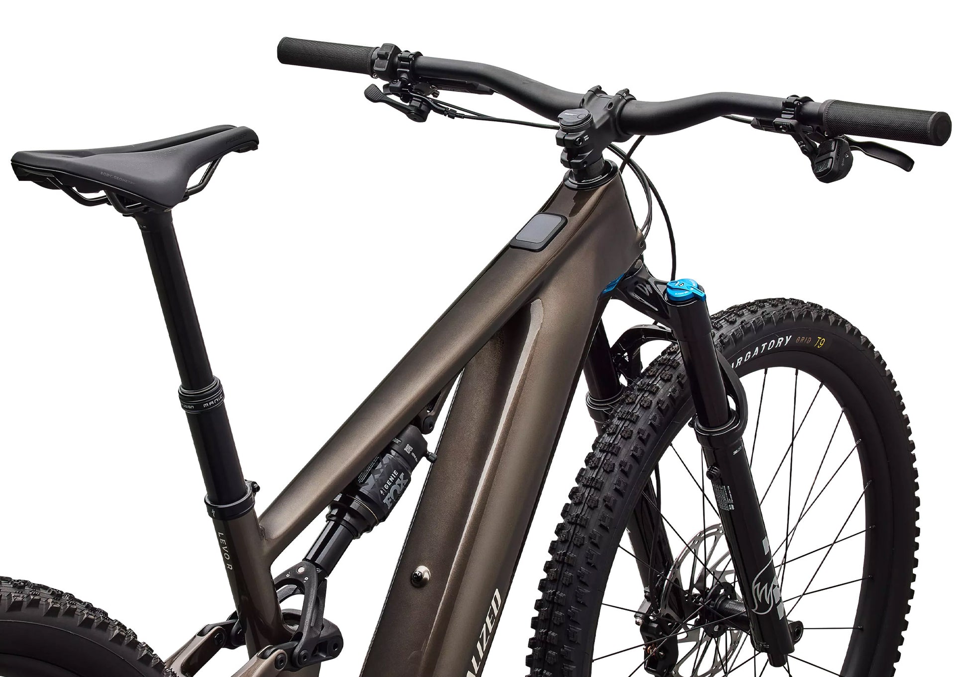2026 Specialized Turbo Levo R Comp Unisex Electric Mountain Bike, Gloss Gunmetal/White Mountains image 7