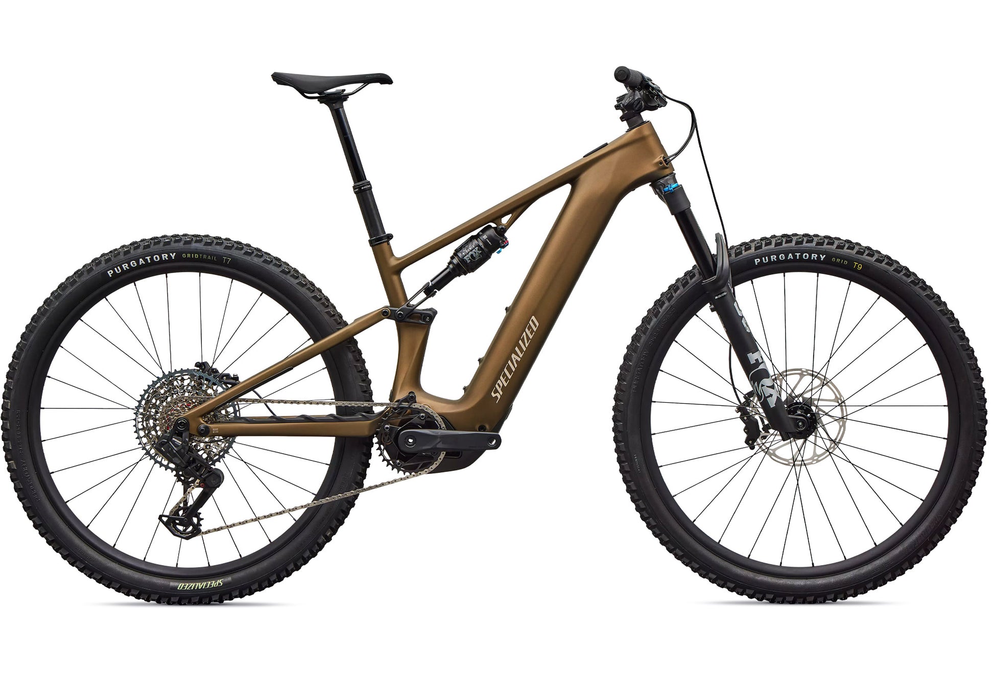 2026 Specialized Turbo Levo R Comp Unisex Electric Bike, Satin Burnt Gold Metallic image 2