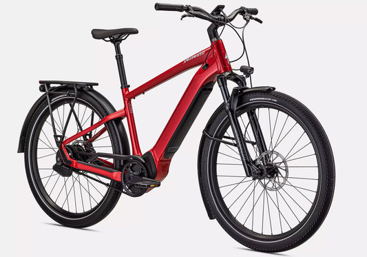 2023 Specialized Turbo Vado 5.0 IGH Unisex Electric Urban Bike, Red Tint/Silver Reflective front view