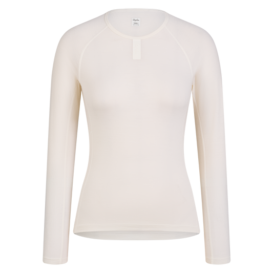 Rapha 2026 Women's Merino Cycling Base Layer Long Sleeve, Cream image 1