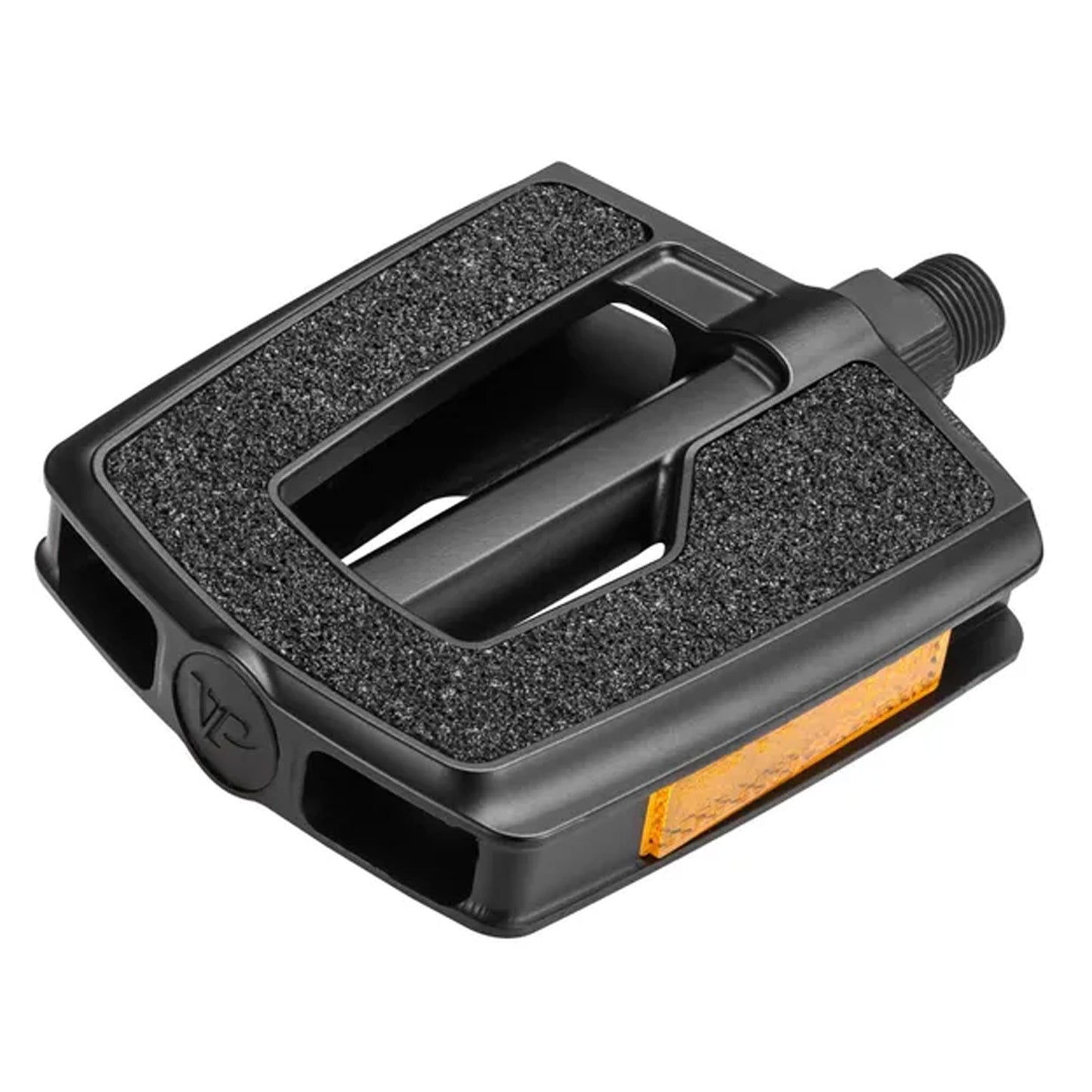 VP Flat plastic pedals with inlaid grip for city bikes