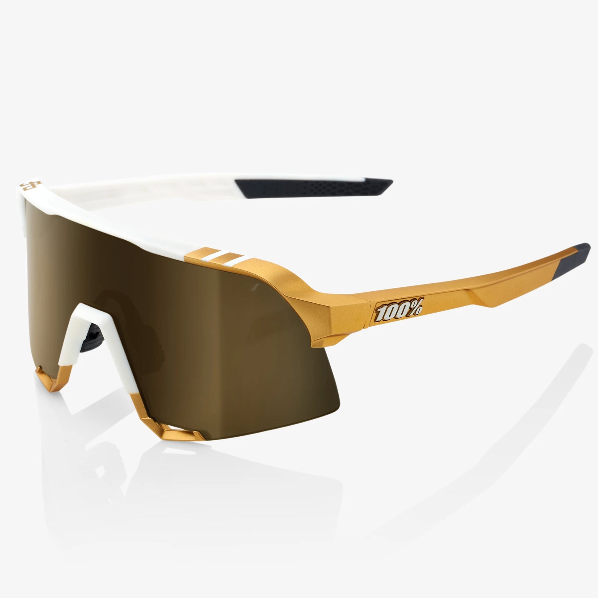 100% S3 Peter Sagan LE White Gold - Soft Gold Mirror Lens Cycling Sunglasses at Woolys Wheels online Sydney