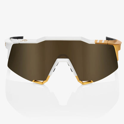 100% Speedcraft Peter Sagan LE White Gold - Soft Gold Mirror Lens Cycling Sunglasses