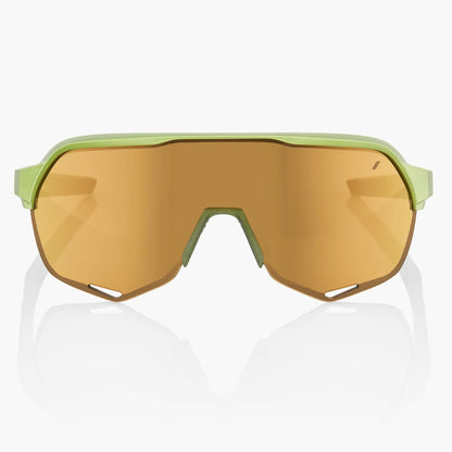 100% S2 - Matte Metallic Viperidae Bronze Multilayer Mirror Lens + Clear lens Cycling Sunglasses