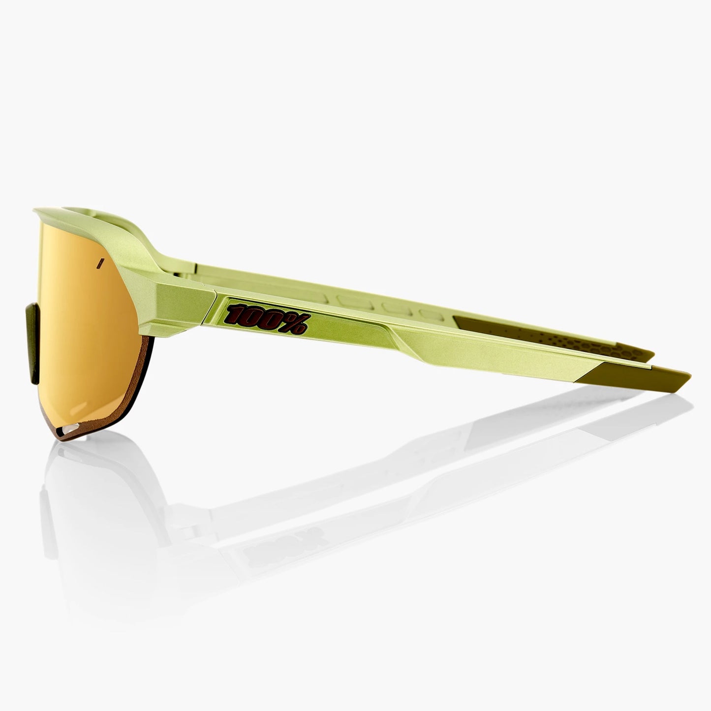 100% S2 - Matte Metallic Viperidae Bronze Multilayer Mirror Lens + Clear lens Cycling Sunglasses
