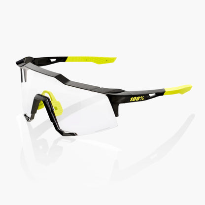 100% Speedcraft Cycling Sunglasses - Gloss Black with Photochromic Lens + Clear Lens buy at Woolys Wheels Sydney with free delivery