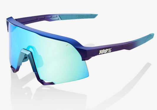 100% Eyewear S3 Matte Metallic With Blue Topaz Mirror Lens + Clear Lens Included Woolys Wheels Sydney