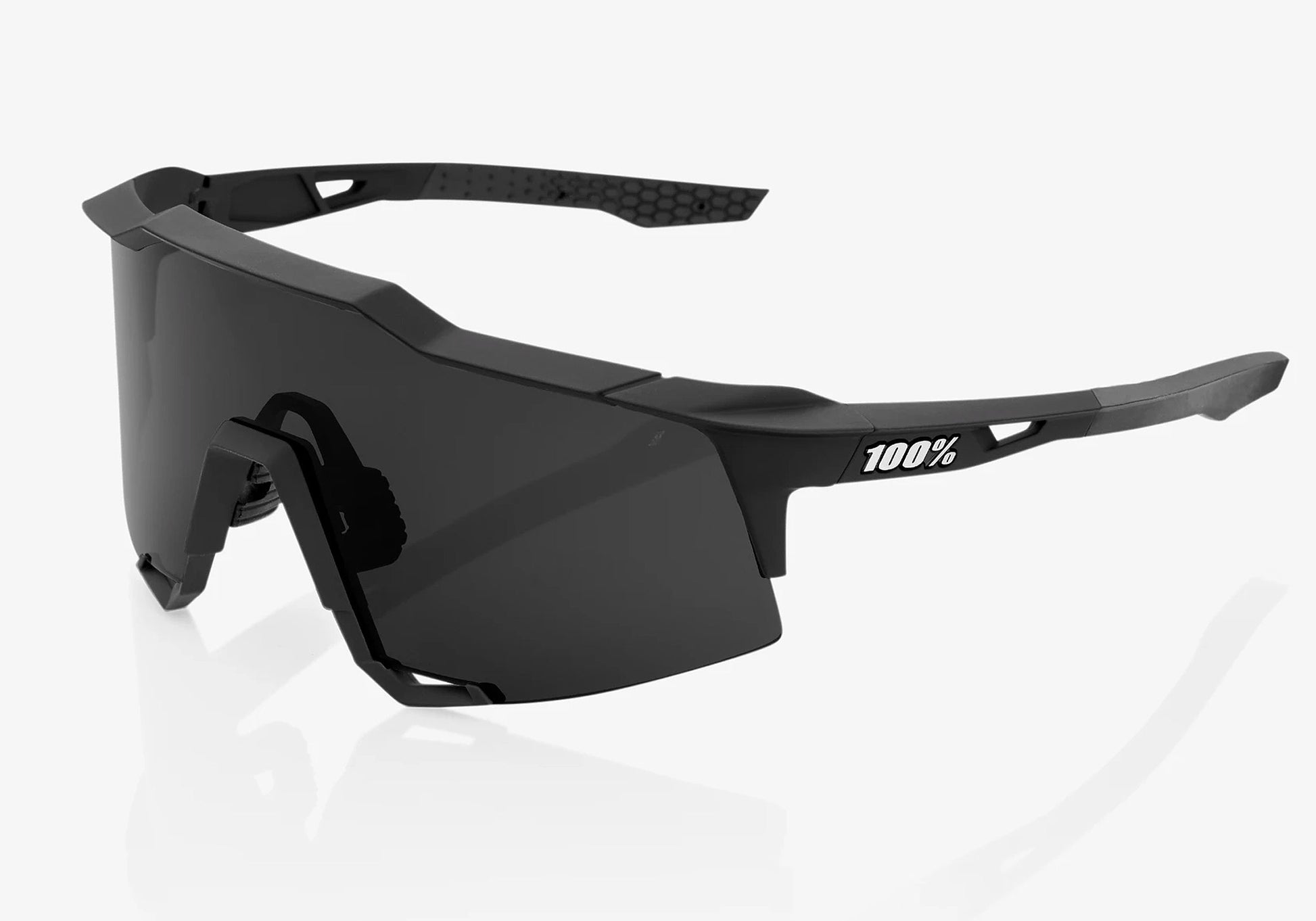 100% Speedcraft Soft Tact Black with Smoke Lens Cycling Sunglasses buy online at Woolys Wheels Sydney
