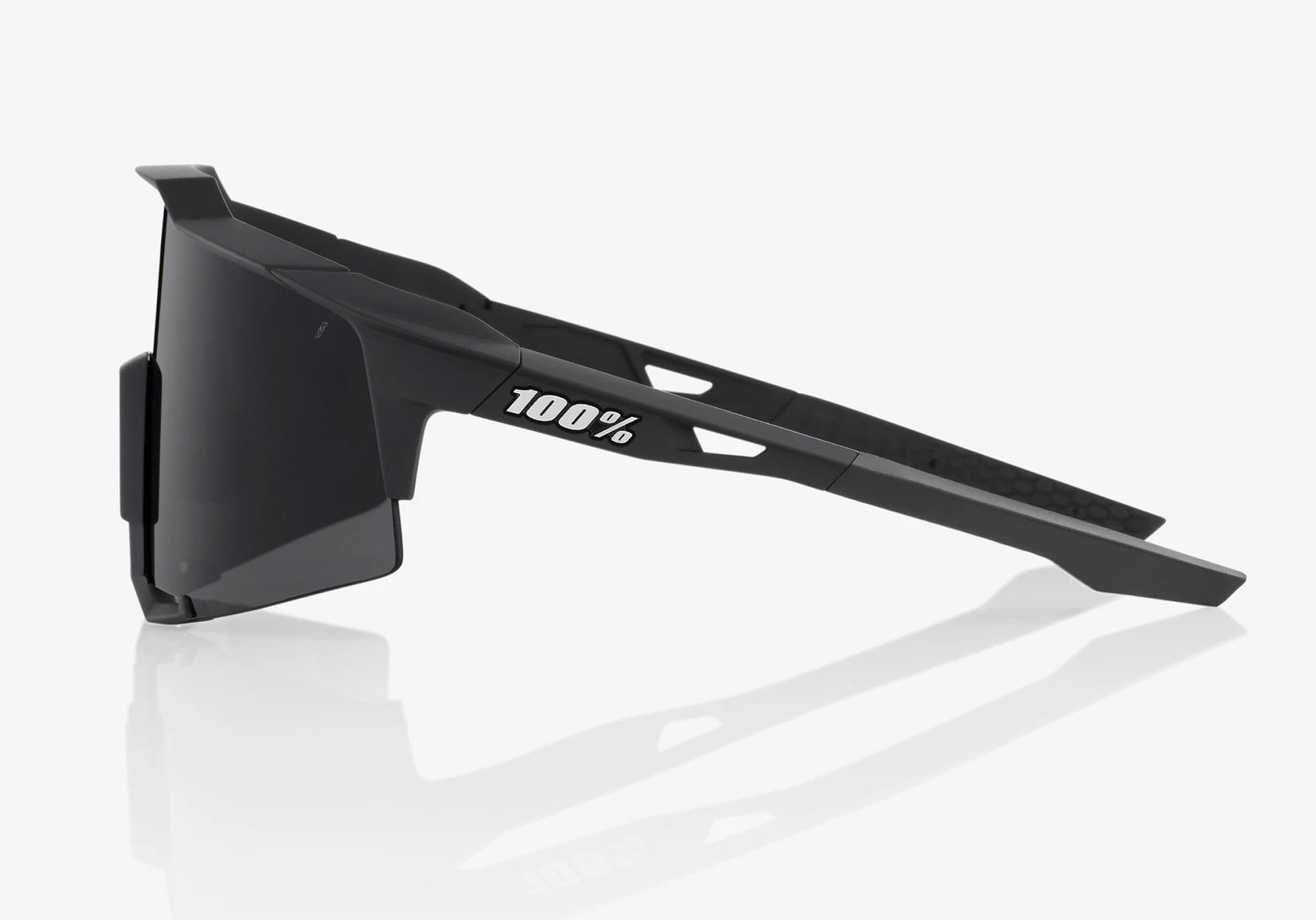 100% Speedcraft Soft Tact Black with Smoke Lens Cycling Sunglasses