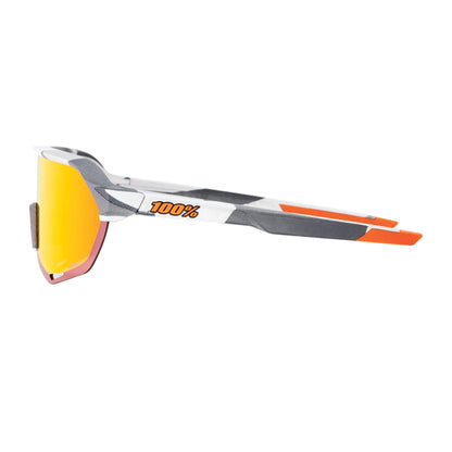 100% S2 Cycling Sunglasses - Soft Tact Grey Camo with HiPER Red Multilayer Mirror Lens