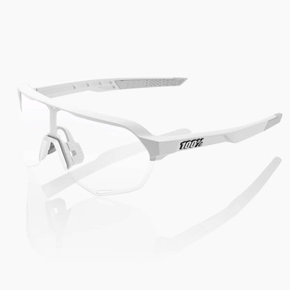 100% S2 Soft Tact Cycling Sunglasses - Off White with HiPER Red Multilayer Mirror Lens + Clear Lens