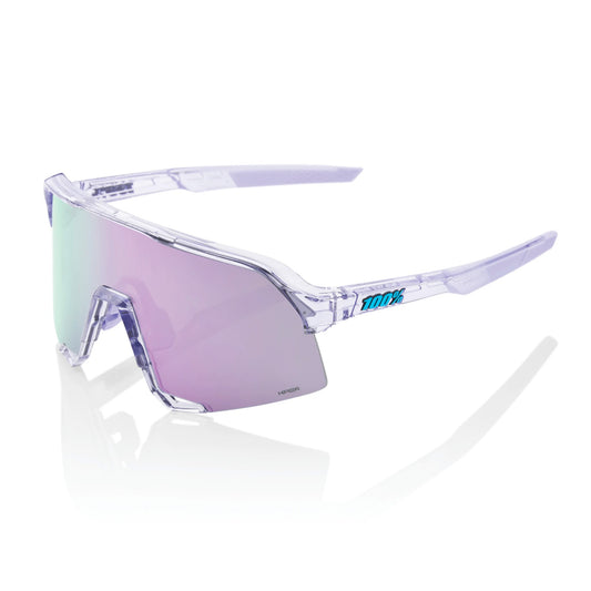 100% S3 Cycling Sunglasses - Polished Translucent Lavender with HiPER Lavender Mirror Lens