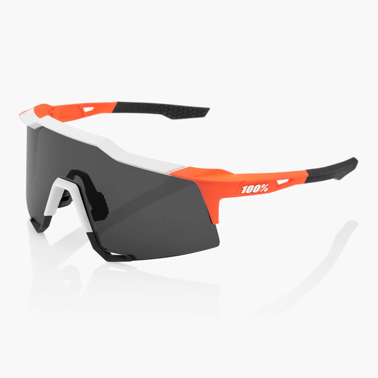 100% Speedcraft Cycling Sunglasses - Soft Tact Oxyfire with Smoke + Clear Lens