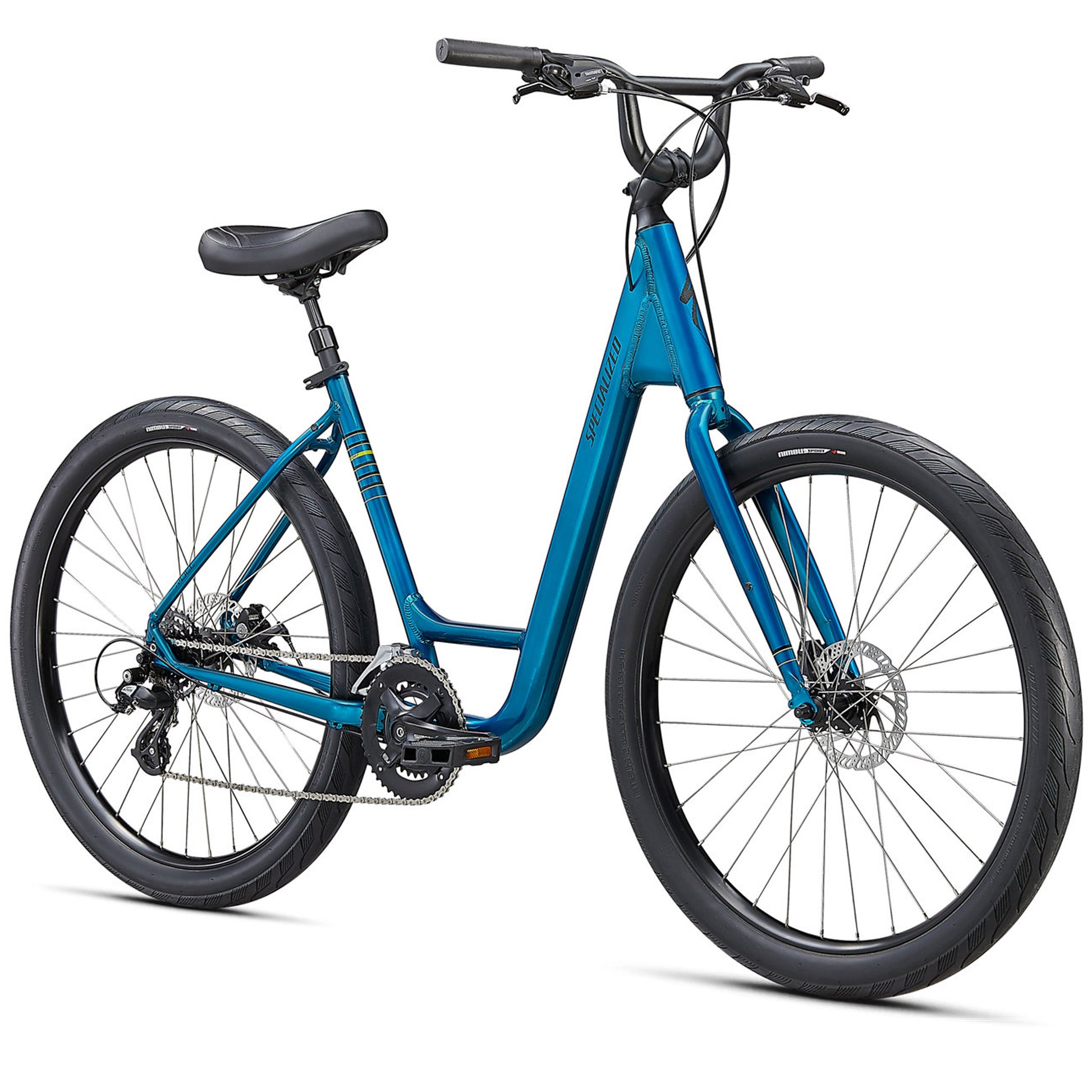 Specialized Roll Sport Low Entry Unisex Fitness Bike Gloss Teal