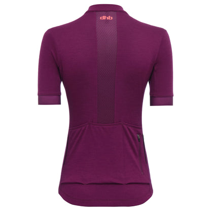 DHB Women's Classic Merino Short Sleeve Jersey, Raspberry