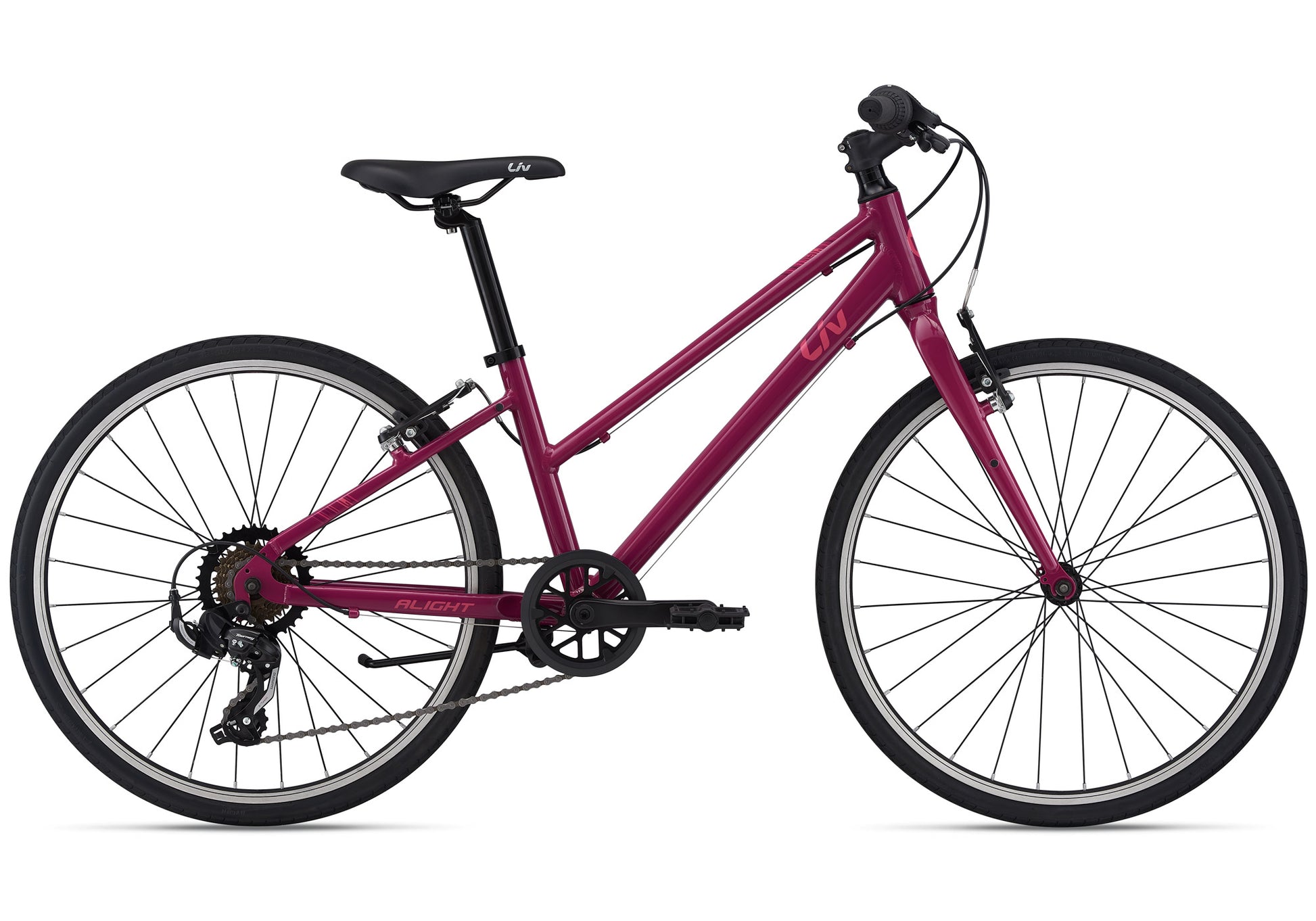2022 Giant Liv Alight 24" Childrens Bike, Purple - Rider height: 130-160cm buy at Woolys Wheels Sydnety bike shop