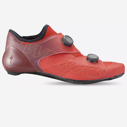 Specialized S-Works Ares Unisex Road Cycling Shoes, Flo Red/Maroon