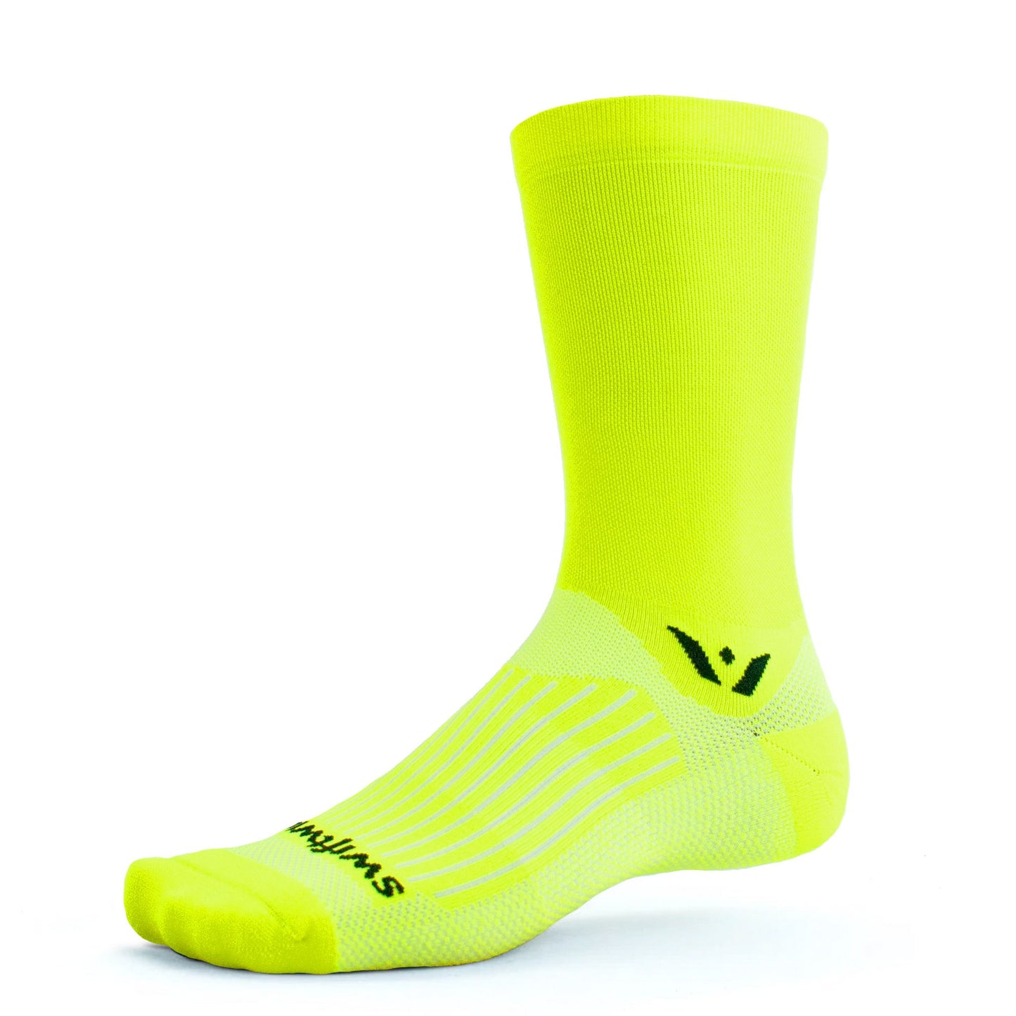 Swiftwick Aspire Seven Unisex Cycling Socks - Hi-Viz Yellow