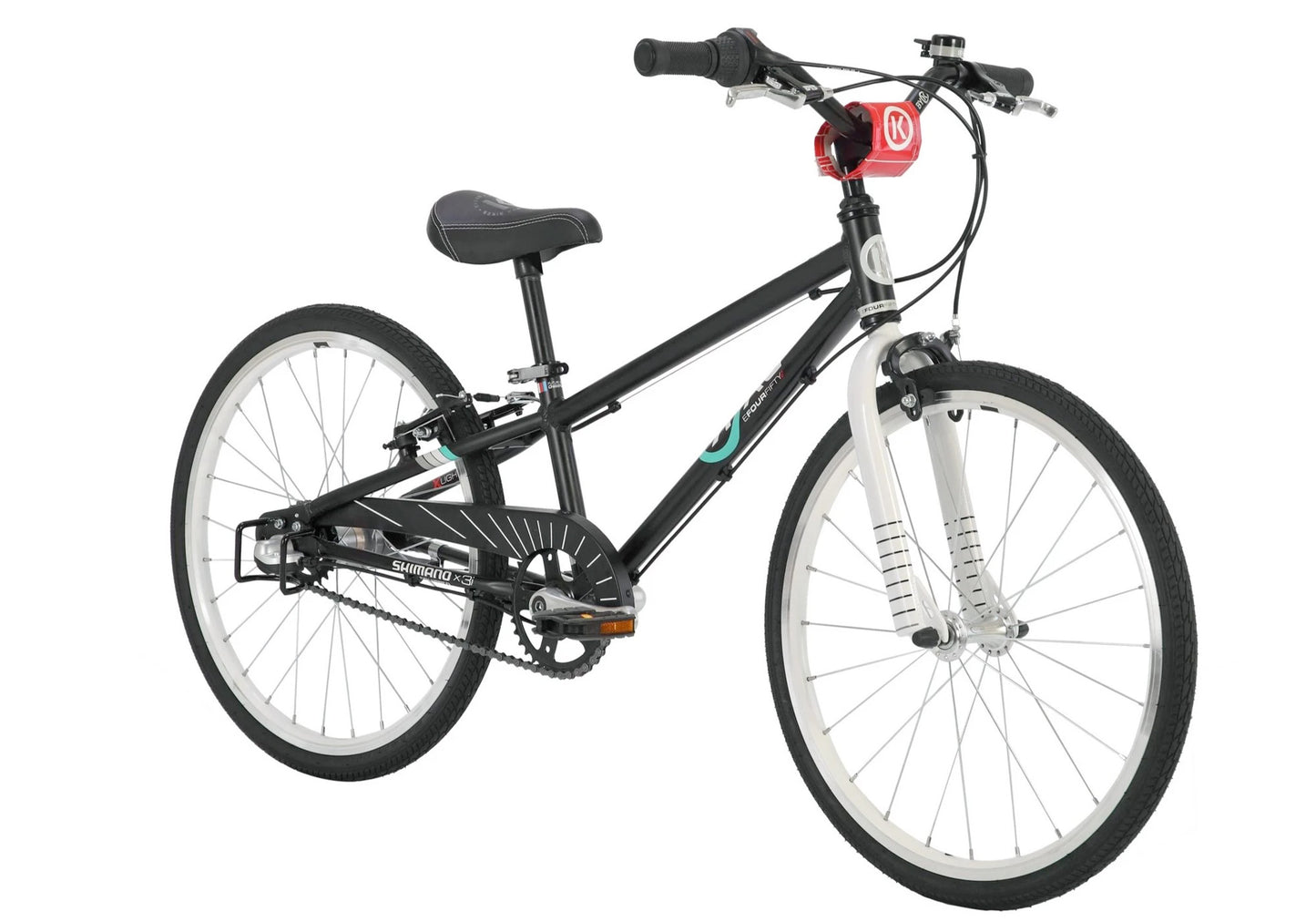BYK E450X3i Boys Bike, Black/White - Rider height: 110-132cm, buy at Woolys Wheels Sydney