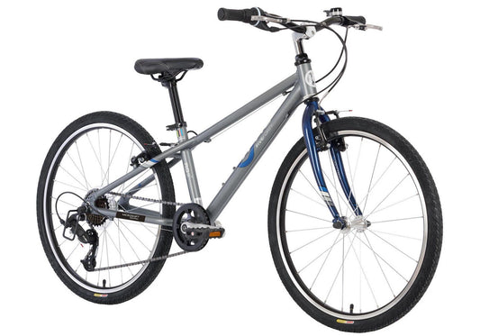 BYK E540 7 Speed Mountain/Road Bike - Titanium/Dark Blue - Rider height: 130-160cm