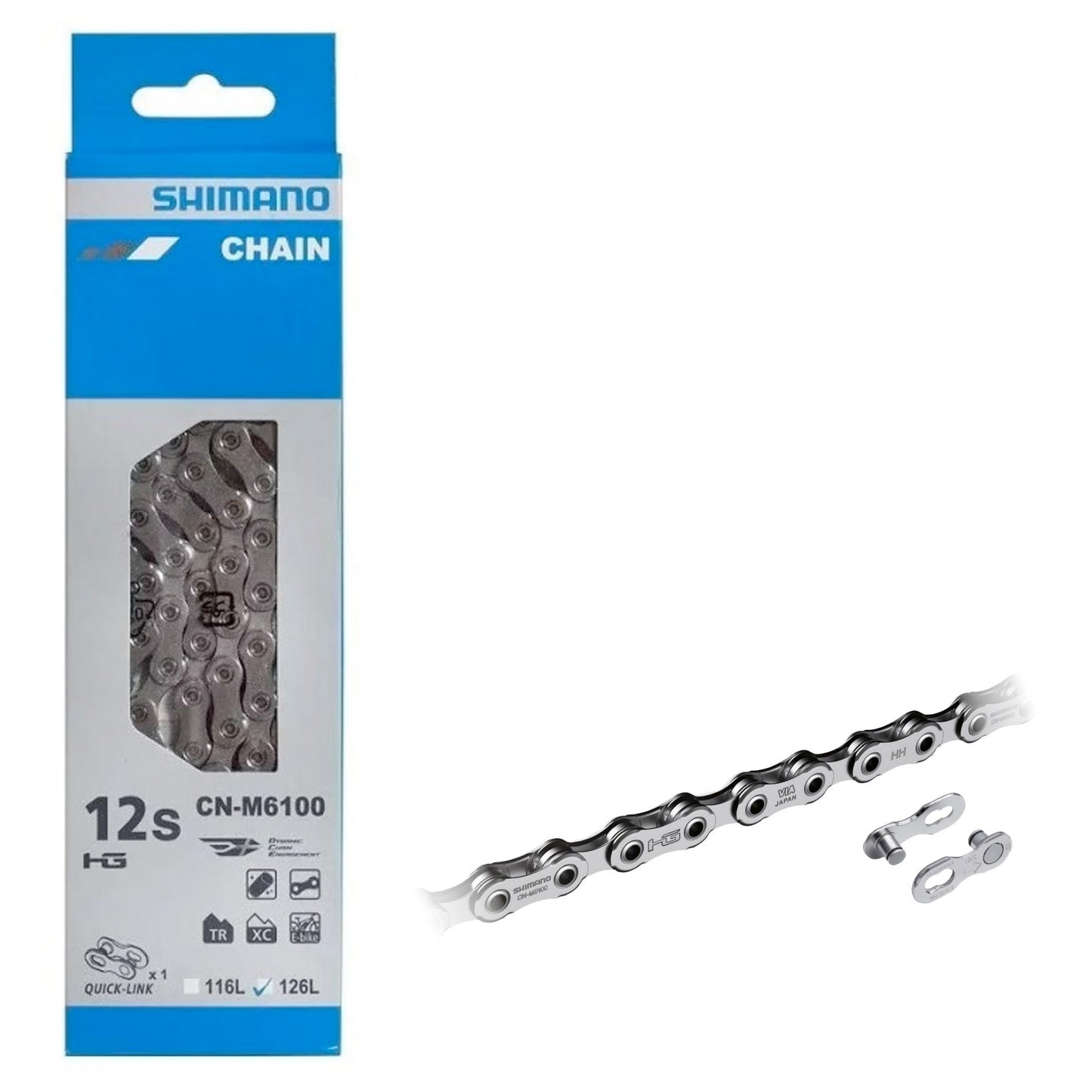Shimano Deore CN-M6100 12-Speed Chain with Quick Link - 126 Links