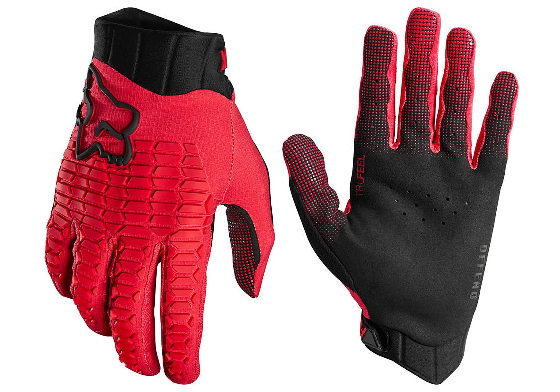 Fox Defend Mens MTB Gloves, Bright Red