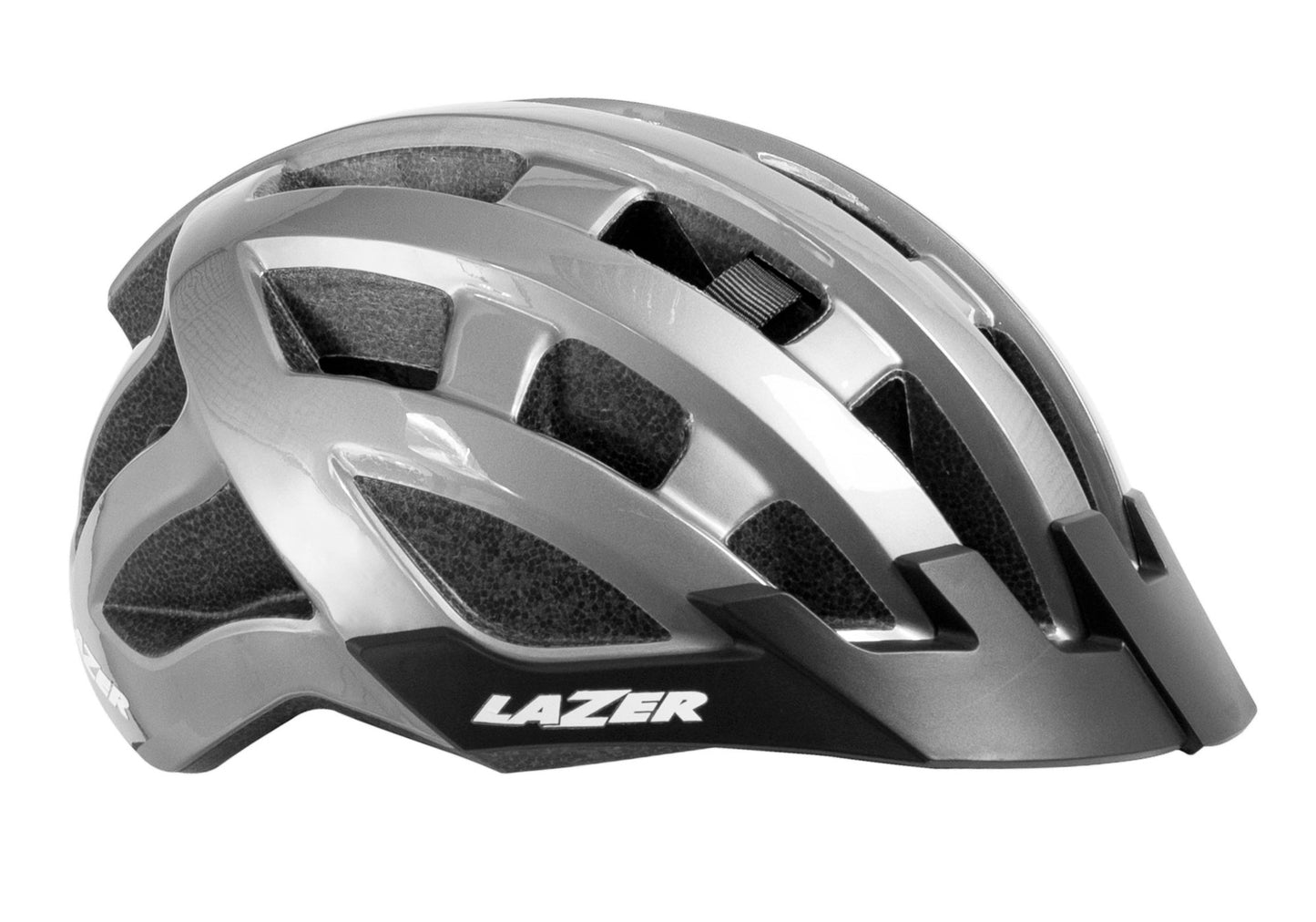 Lazer Compact Helmet, Titanium, Unisize, Woolys Wheels Sydney