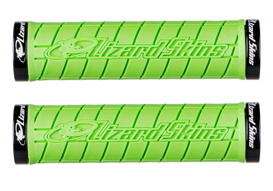 Lizard Skins Logo Lock-On Grips, Lime Woolys Wheels Sydney
