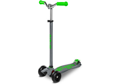 Micro Maxi Micro Deluxe Pro Scooter, Grey/Green at Woolys Wheels Online Sydney