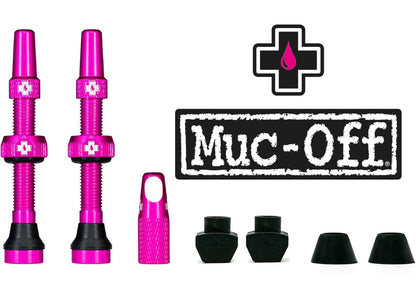 Muc-Off Tubeless Valve Kit 44mm, Pink buy online at Woolys Wheels