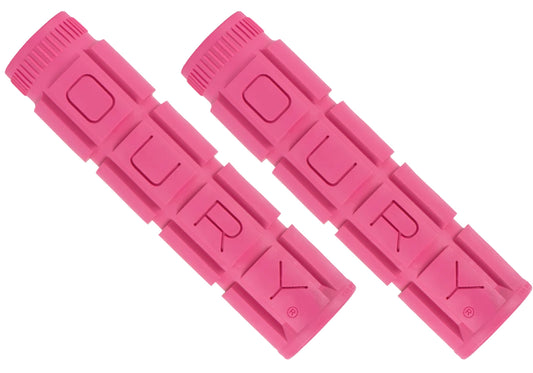 Oury Single Compound Mountain Bike Grips, Pink Woolys Wheels Sydney