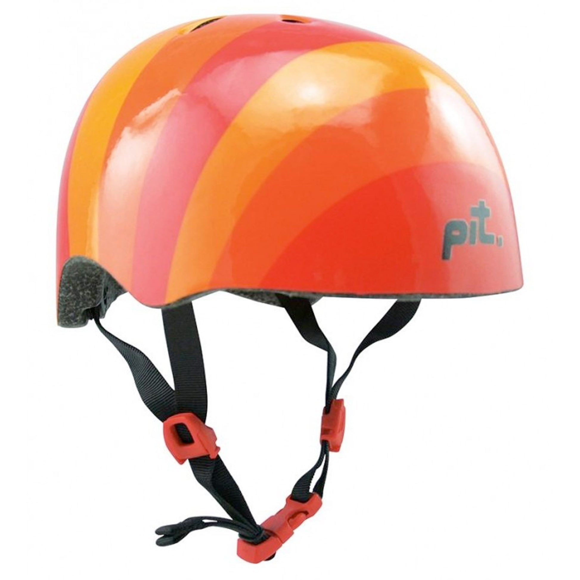 Pit Kids Bike and Skate Helmet, Stripes Orange, X-Small