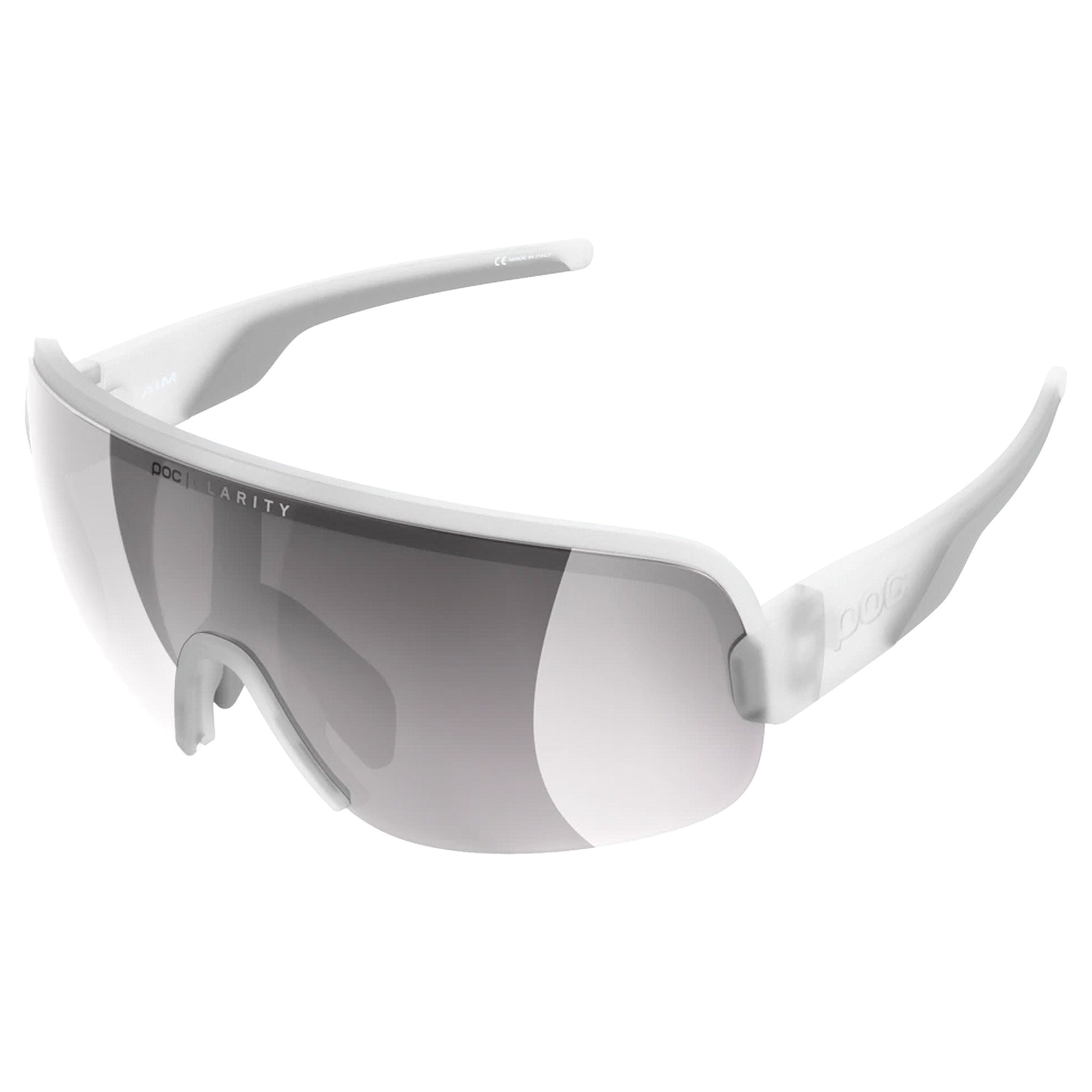 Poc Aim Cycling Sunglasses - Transparant Crystal, Silver Mirror Lens ...