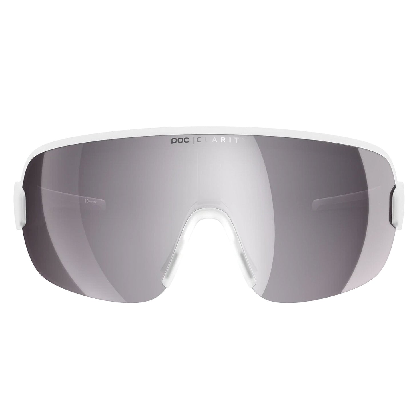 Poc Aim Cycling Sunglasses - Transparant Crystal, Silver Mirror Lens