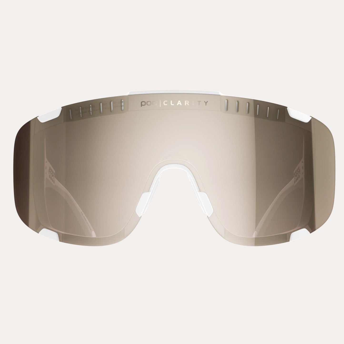 Poc Devour Cycling Sunglasses, Hydrogen White, Brown/Silver Mirror Lens - Woolys Wheels