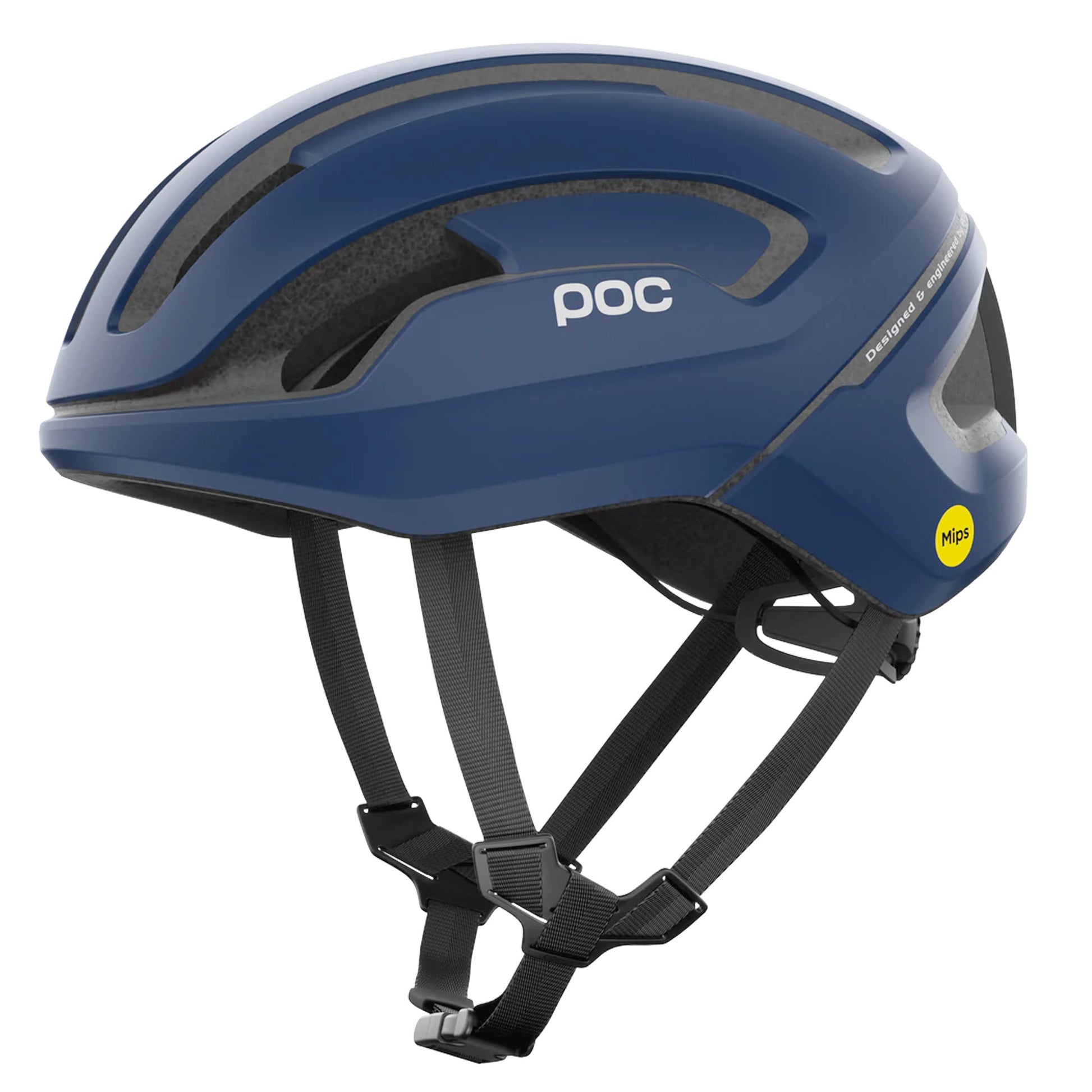 POC Omne Air Mips Road Cycling Helmet - Lead Blue Matt, Woolys Wheels Sydney