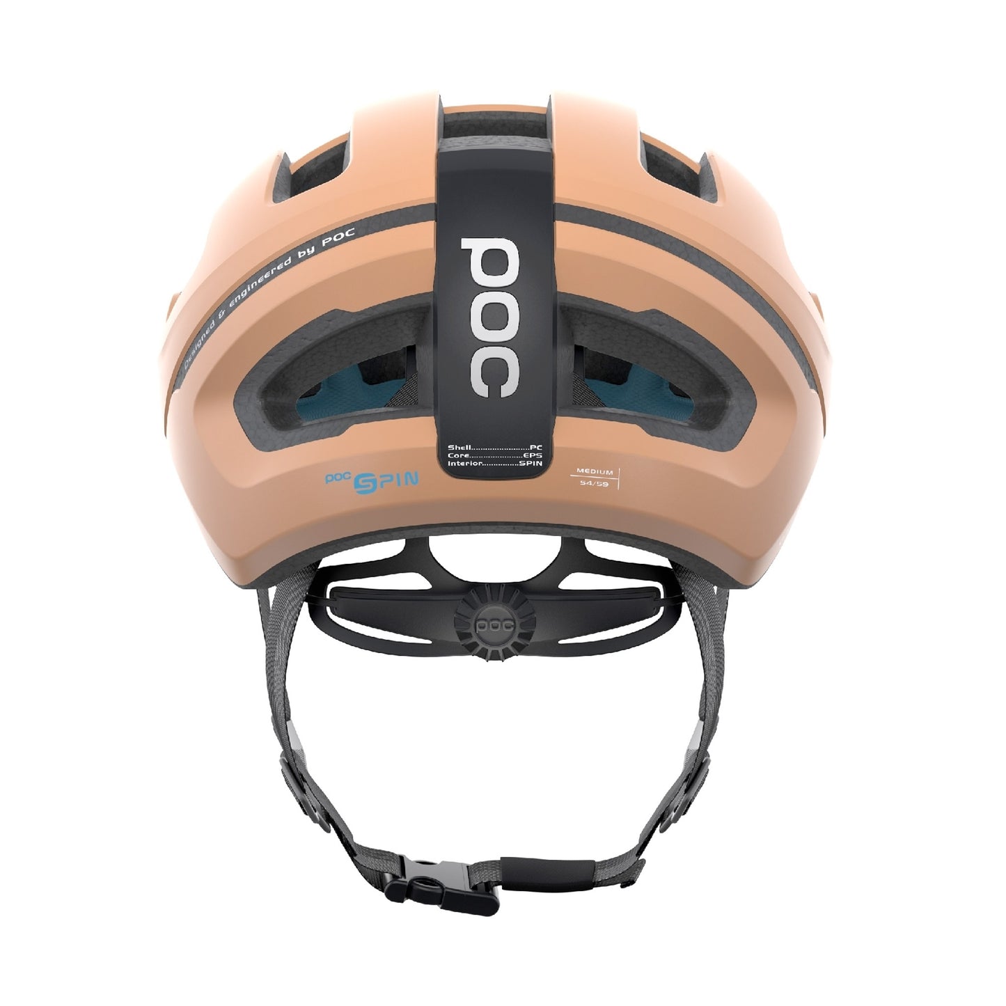 POC Omne Air Spin Unisex Road Cycling Helmet - Light Citrine Orange