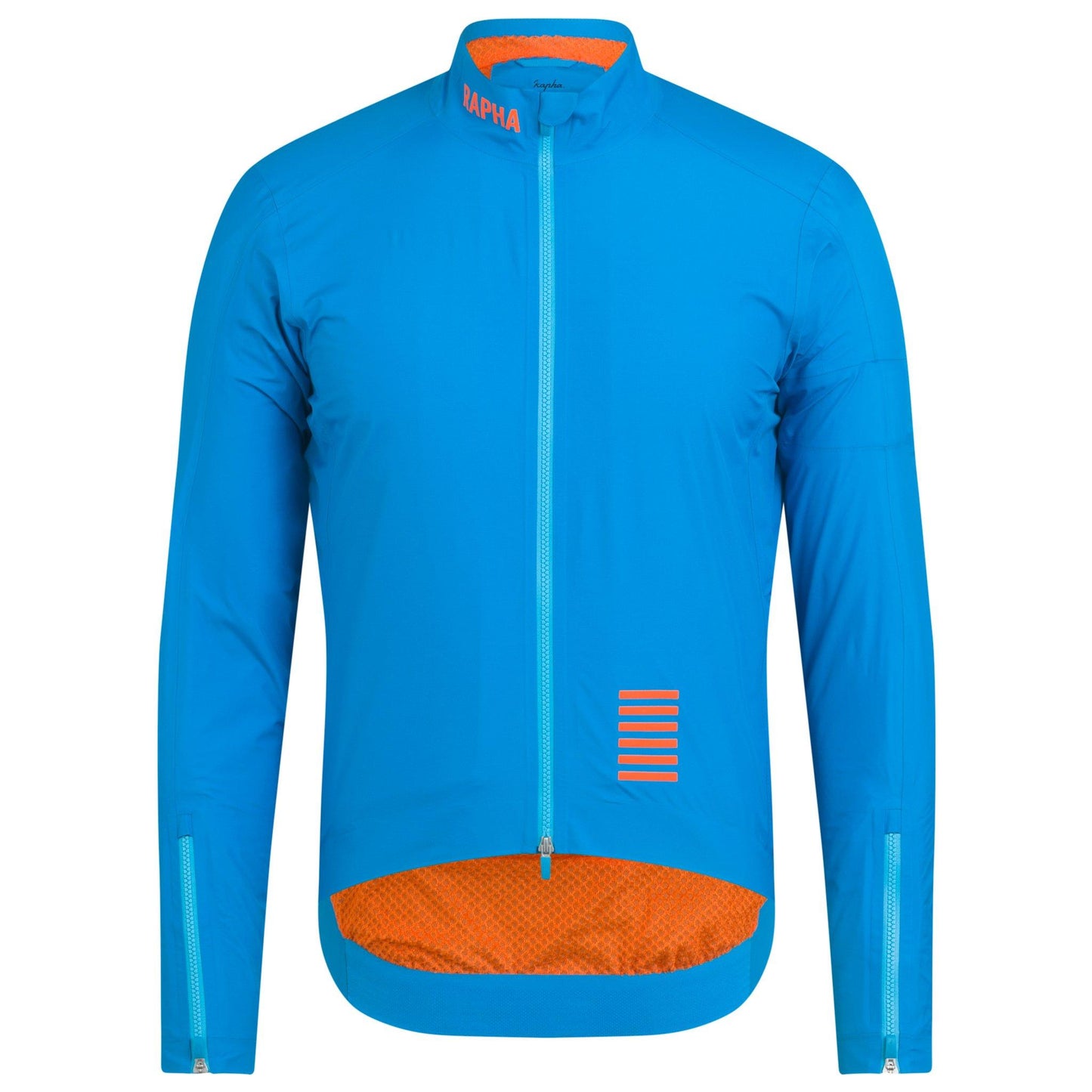 Rapha Men's Pro Team Gore-Tex Insulated Rain Jacket, Blue/Orange