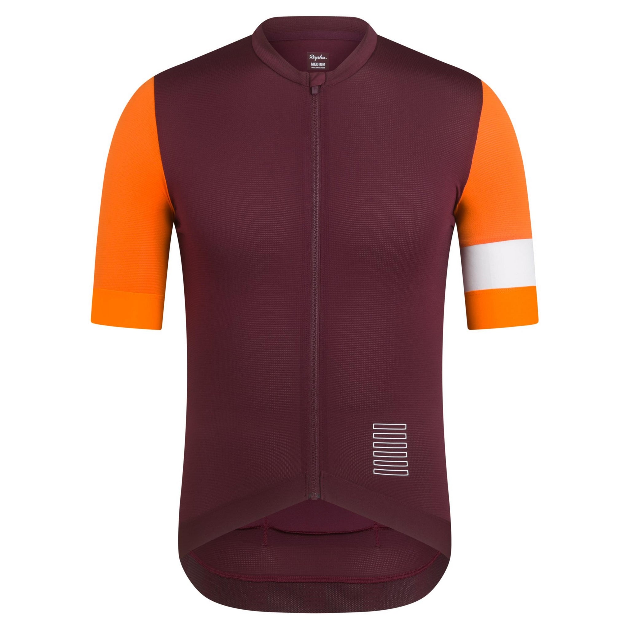 Rapha Mens Pro Team Training Jersey, Wine/Bright Orange