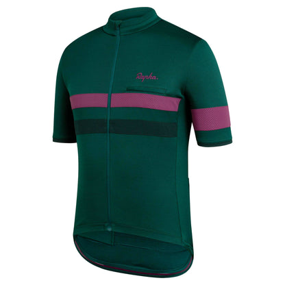 Rapha Mens Brevet Jersey, Green buy online at Woolys Wheels with free delivery