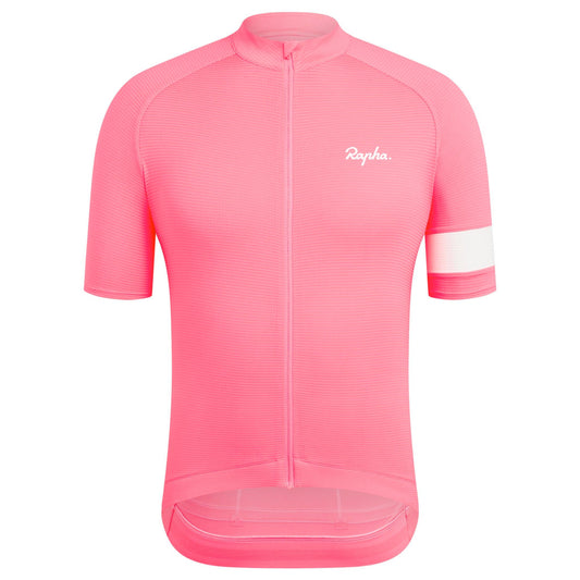Rapha Mens Core Lightweight Jersey, Hi-Viz Pink buy online at Woolys Wheels with free delivery