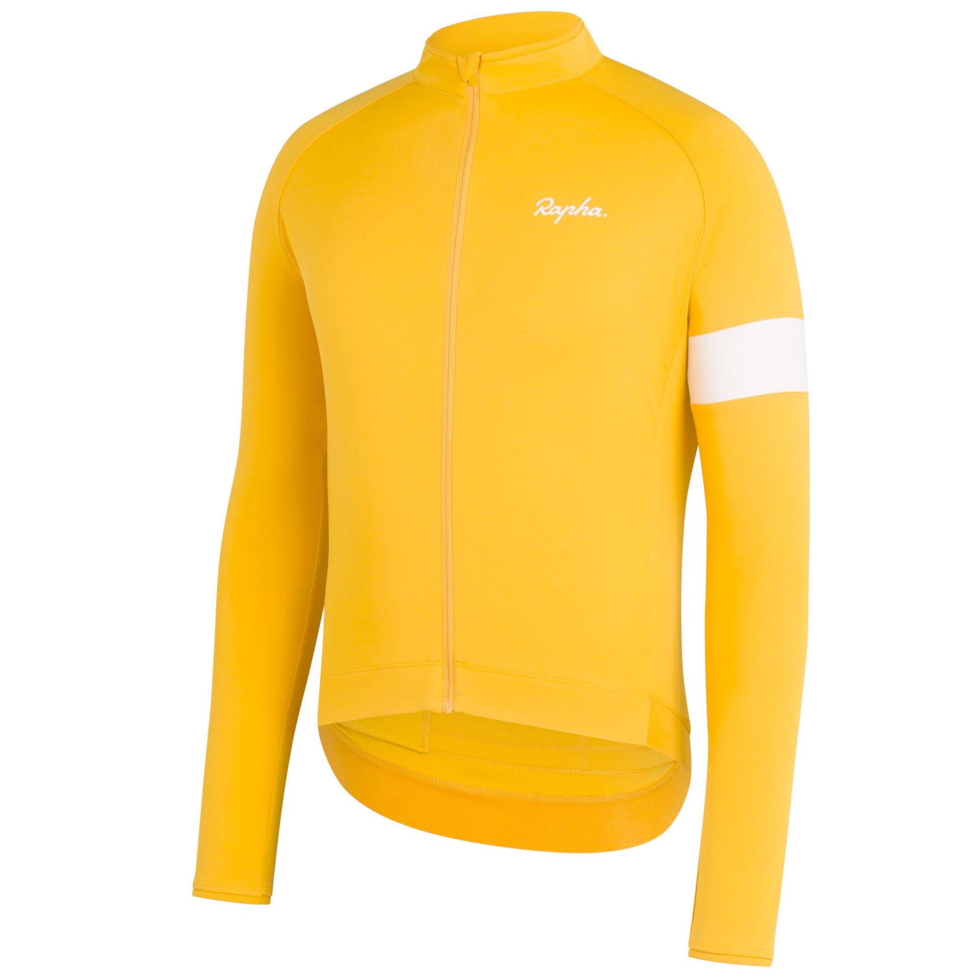 Rapha Men's Long Sleeve Core Jersey Dark Yellow/White