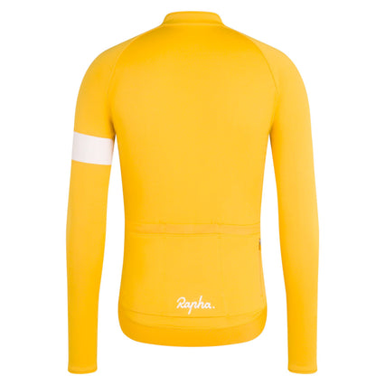 Rapha Men's Long Sleeve Core Jersey - Dark Yellow/White