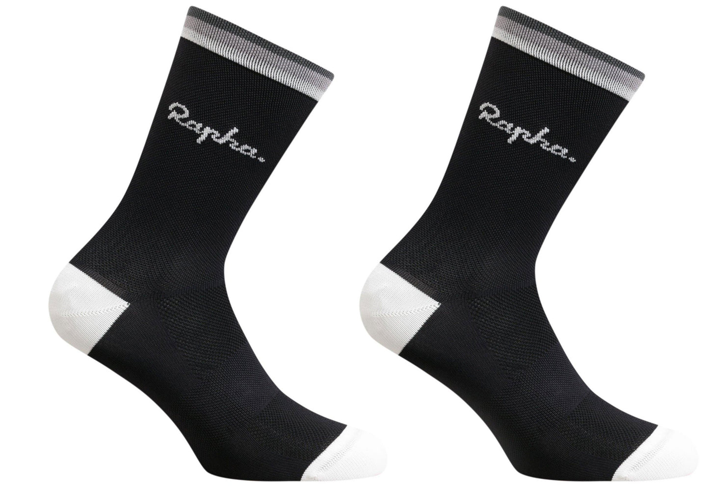 Rapha Mens Logo Socks, Black, Woolys Wheels Sydney